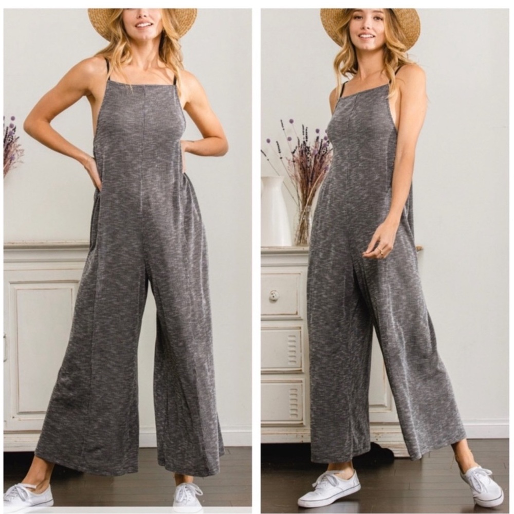 Ces Femme Gorgeous Black & White Wide Leg Jumpsuit.